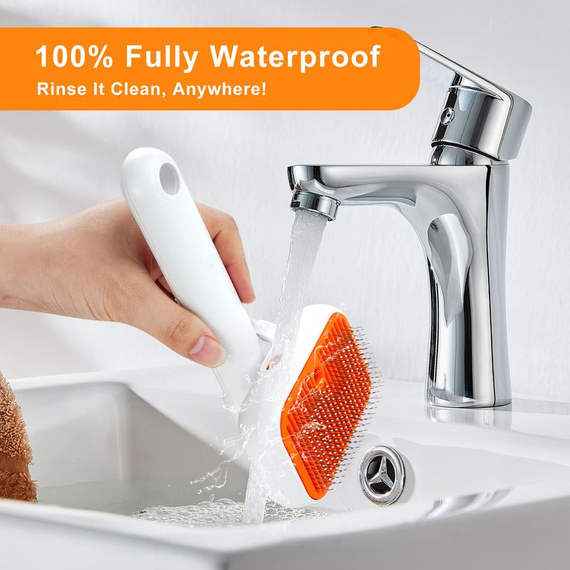 Revolutionary Pet Steam Brush: Self-Cleaning Grooming Tool with Anti-Flying Fur Technology for Stress-Free Deep Cleaning of Cats & Dogs - Type-C Rechargeable & Waterproof