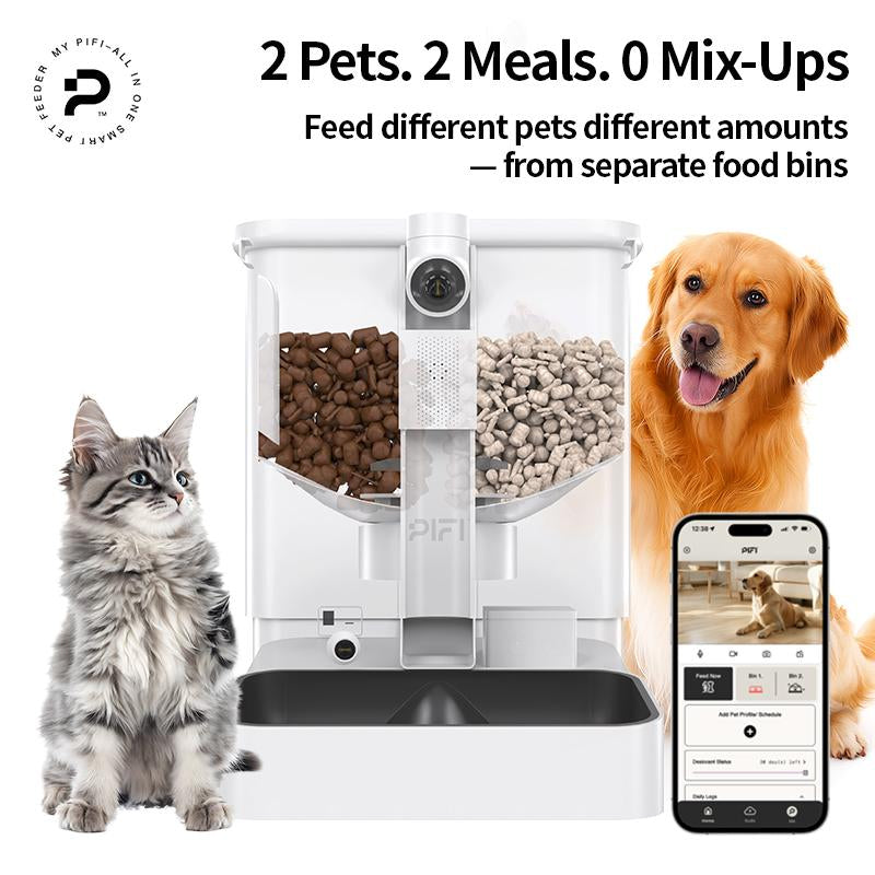 Revolutionary All-In-One AI Smart Pet Feeder with Face Recognition & Free App Control for Effortless Pet Care