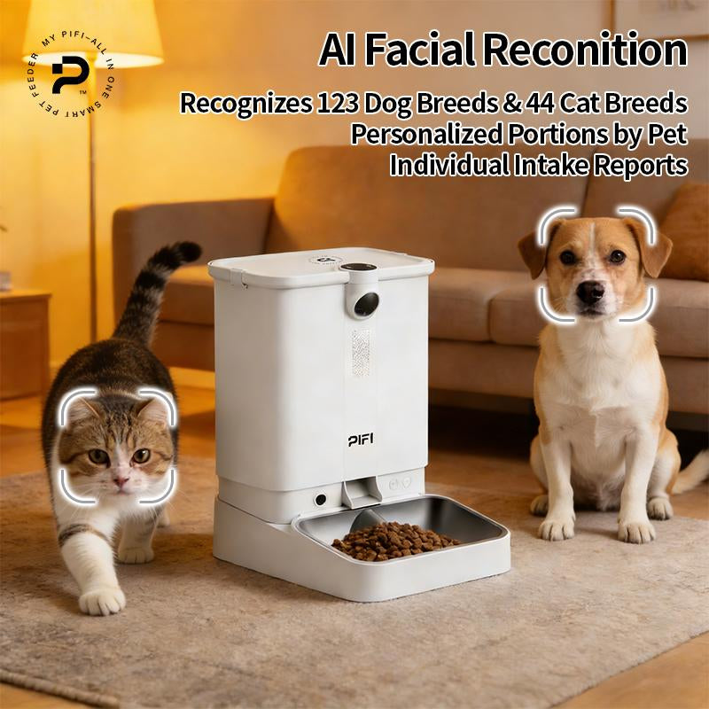 Revolutionary All-In-One AI Smart Pet Feeder with Face Recognition & Free App Control for Effortless Pet Care