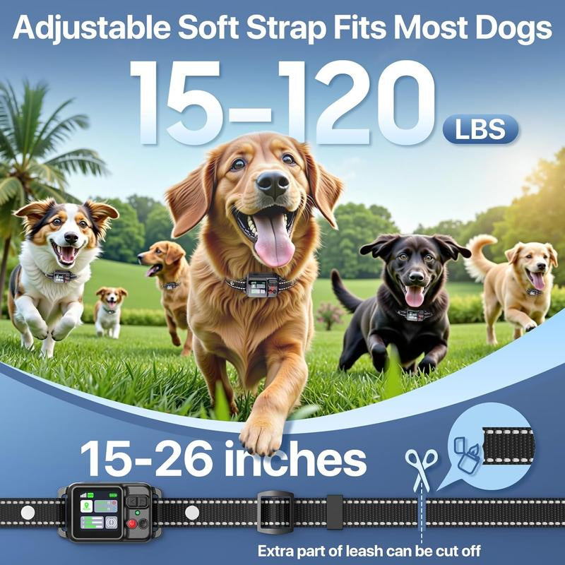 Revolutionary GPS Wireless Dog Collar Fence System - Keep Your Dog Safe with Adjustable Range and 3 Training Modes!