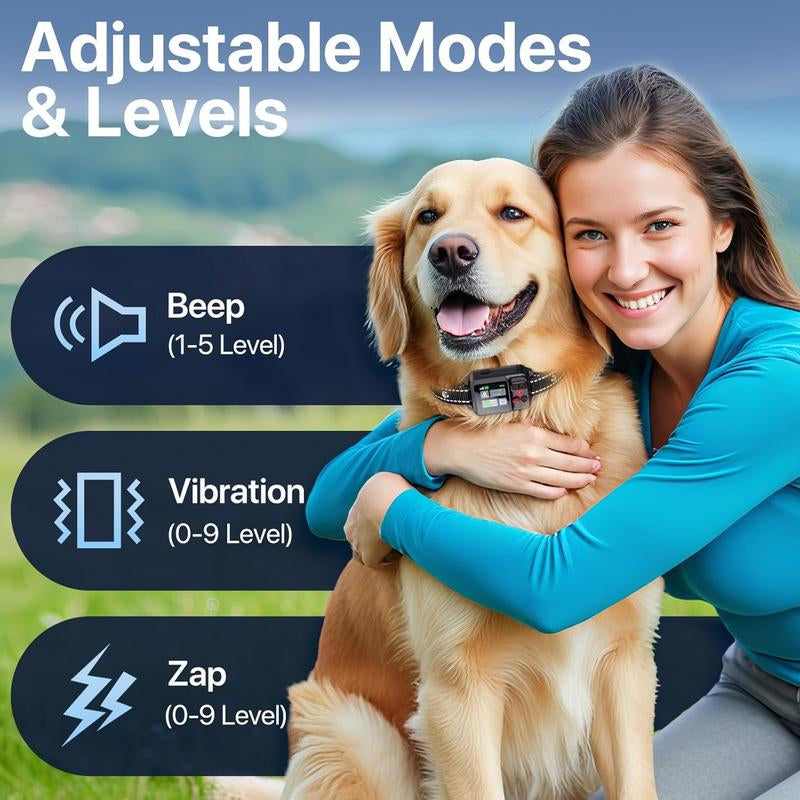 Revolutionary GPS Wireless Dog Collar Fence System - Keep Your Dog Safe with Adjustable Range and 3 Training Modes!