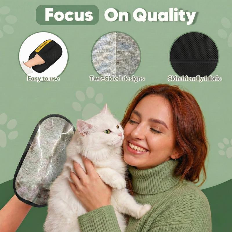 Revolutionary Double-Sided Electrostatic Pet Hair Remover Glove - Effortlessly Clean Furniture, Clothes, and Pets!