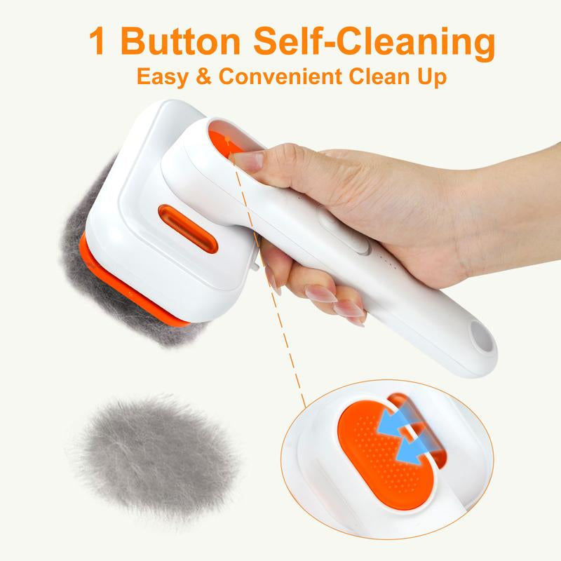 Revolutionary Pet Steam Brush: Self-Cleaning Grooming Tool with Anti-Flying Fur Technology for Stress-Free Deep Cleaning of Cats & Dogs - Type-C Rechargeable & Waterproof