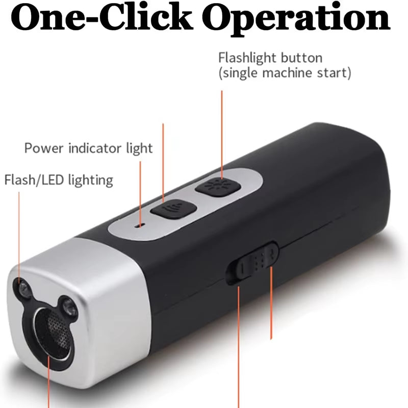 Revolutionary Ultrasonic Dog Bark Shield Pro - The Ultimate Anti-Bark Device with HD Display and LED Flashlight