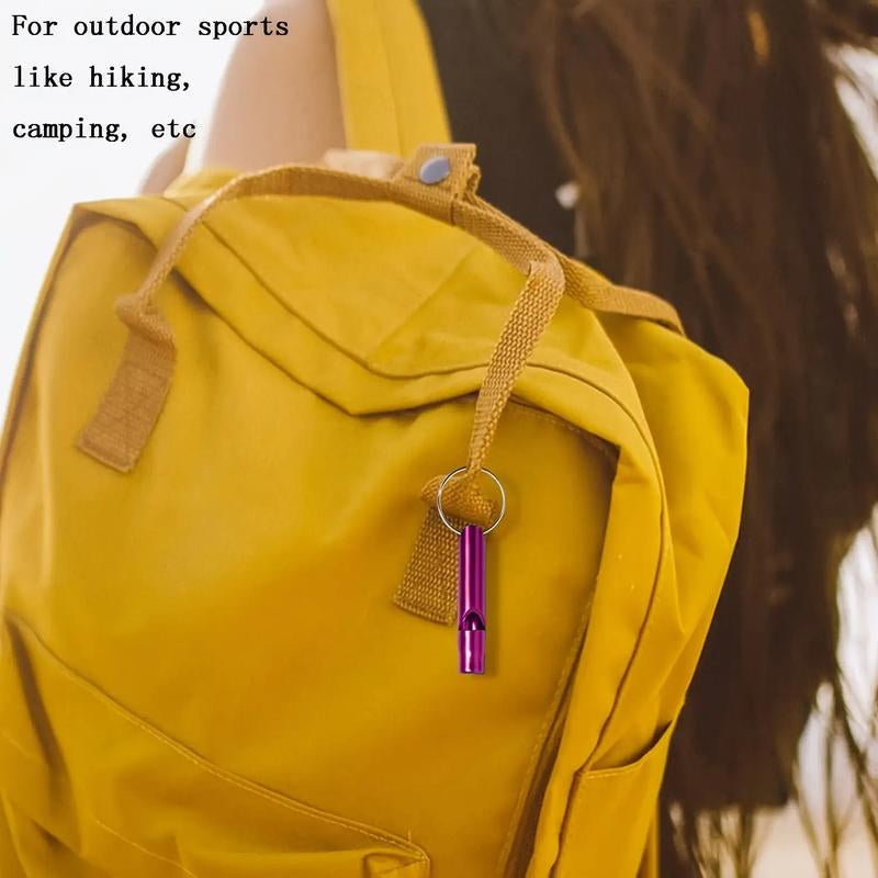 100 Pack Loud Safety Whistles with Keychains - Heavy-Duty Aluminum Alloy, Multi-Color (Red, Green, Blue, Black, White, Purple, Orange, Yellow, Pink, Brown, Gray, Navy, Maroon) - Long-Lasting Outdoor Survival, Camping, Hiking, Sports, Dog Training, Emergen