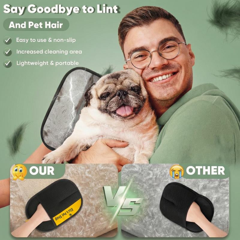 Revolutionary Double-Sided Electrostatic Pet Hair Remover Glove - Effortlessly Clean Furniture, Clothes, and Pets!